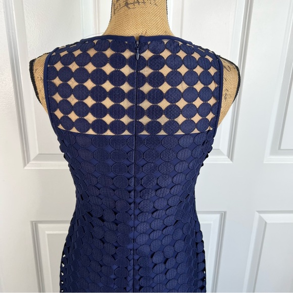Sz 4 Lauren Ralph Lauren Polka Dot Lace Overlay Sheath Dress NWOT $170 MSRP - Picture 7 of 10